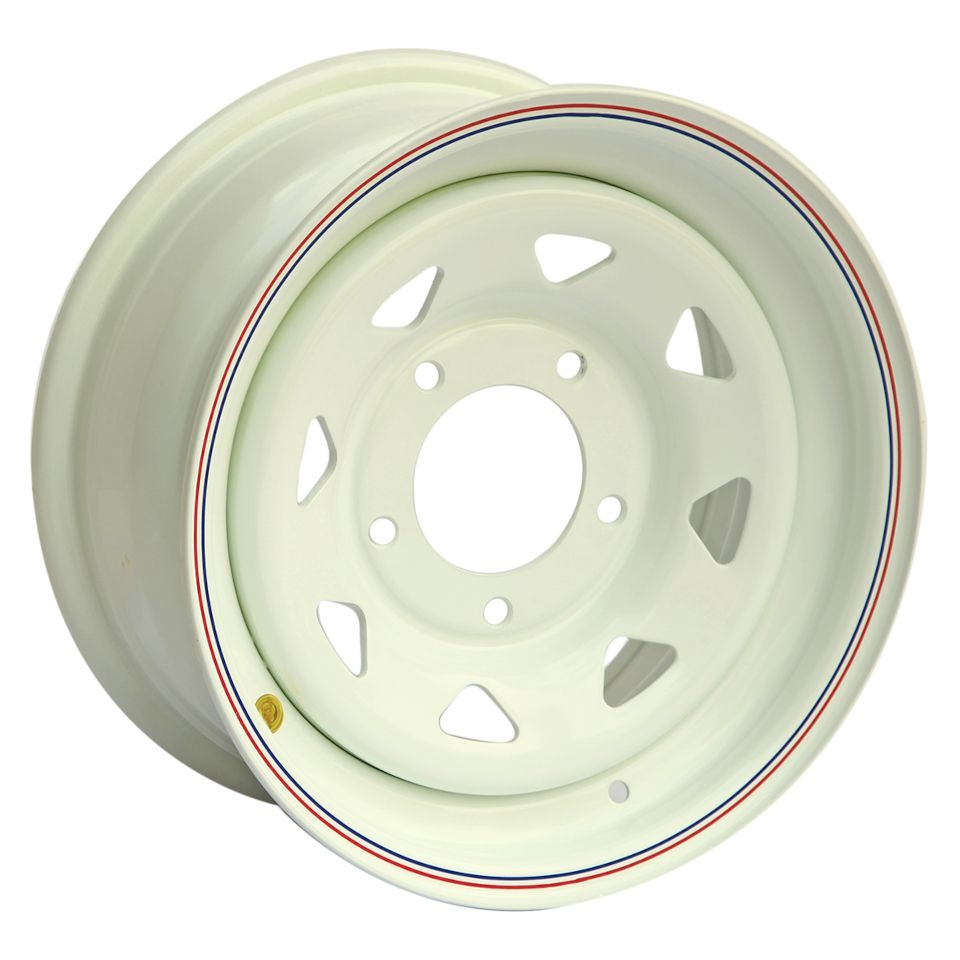 R15 5x139,7 8J ET-25 D110 OFF-ROAD Wheels Диск усиленный УАЗ стальной White (треуг. мелкий)