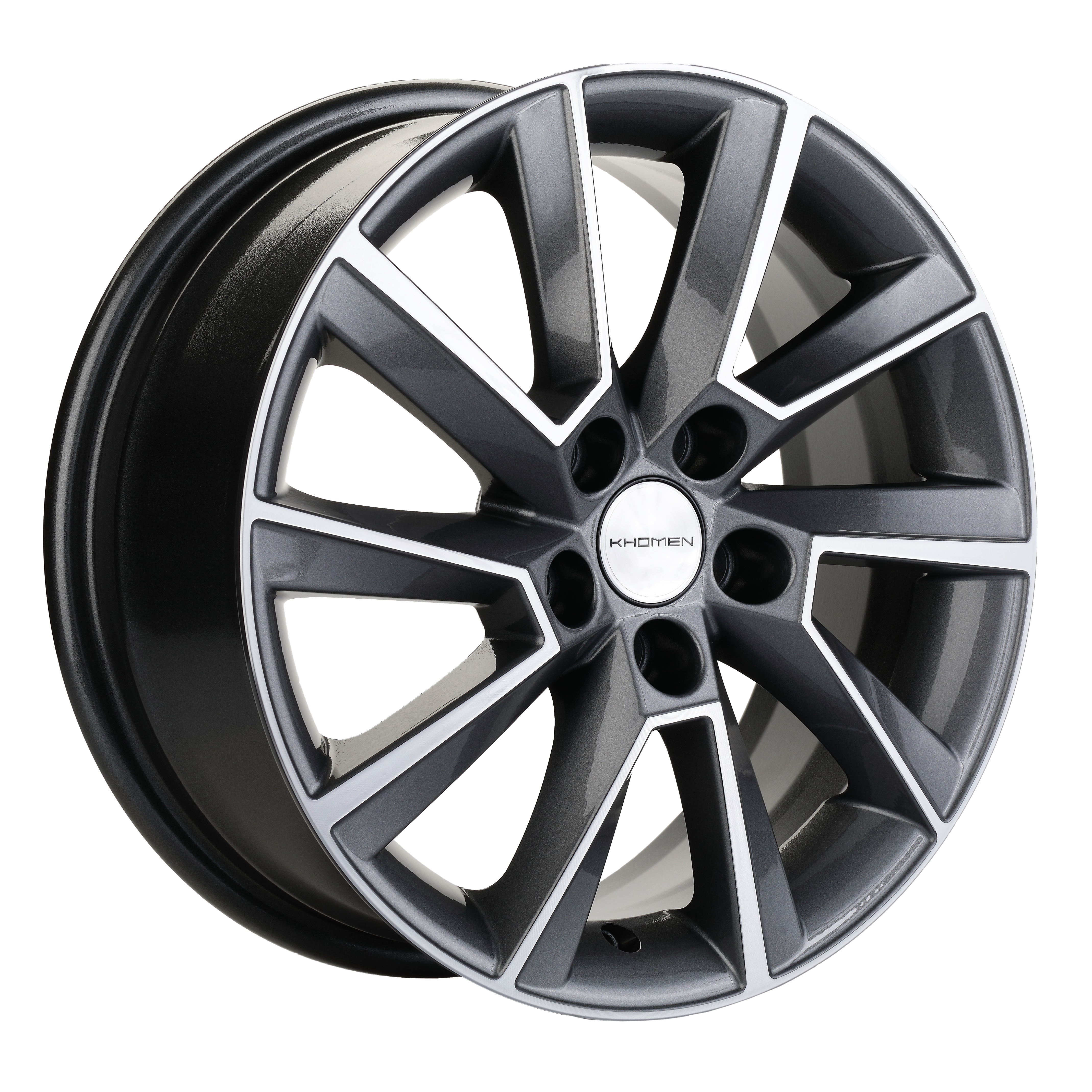 R15 5x100 6J ET38 D57,1 Khomen KHW1507 (Skoda Rapid/Fabia) Gray-FP