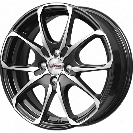 R16 4x100 6J ET40 D67,1 iFree Такеши (КС877-11) Блэк Джек
