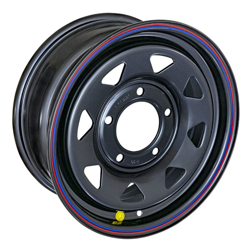 R17 5x127 8J ET30 D71,6 OFF-ROAD Wheels Диск усиленный JEEP стальной Black (треуг. мелкий)