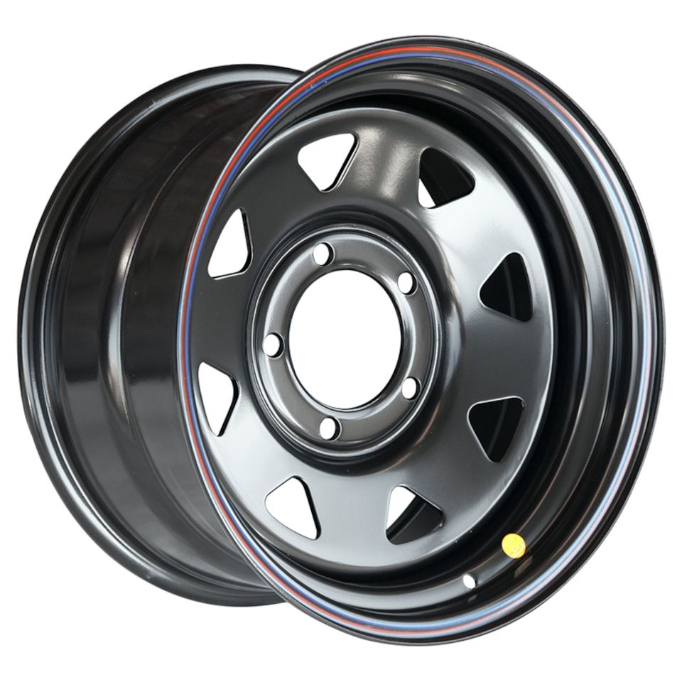 R16 6x139,7 8J ET0 OFF-ROAD Wheels Диск усиленный Toyota Nissan стальной Black (треуг. мелкий)