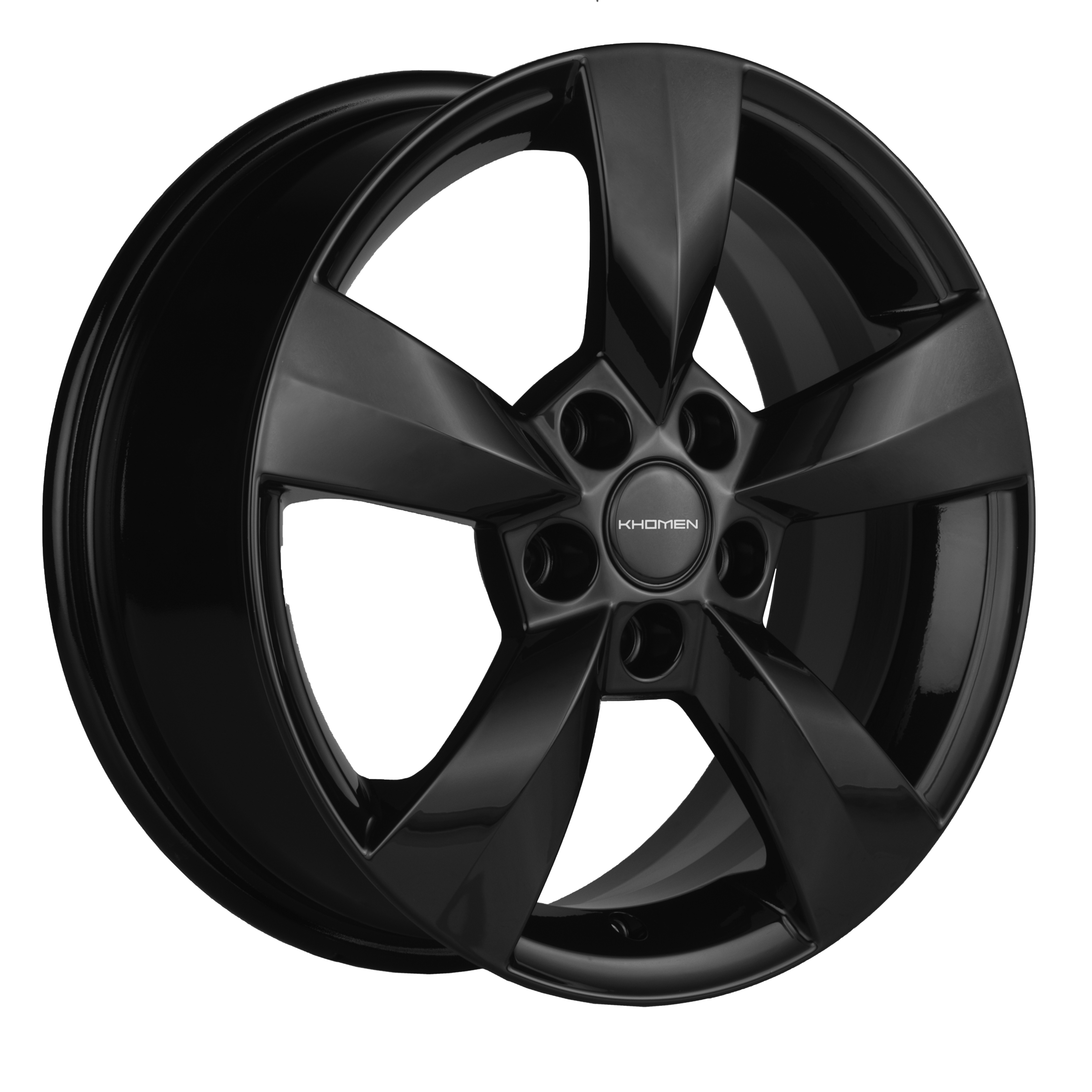 R15 5x100 6J ET40 D57,1 Khomen KHW1504 (Volkswagen Polo) Black