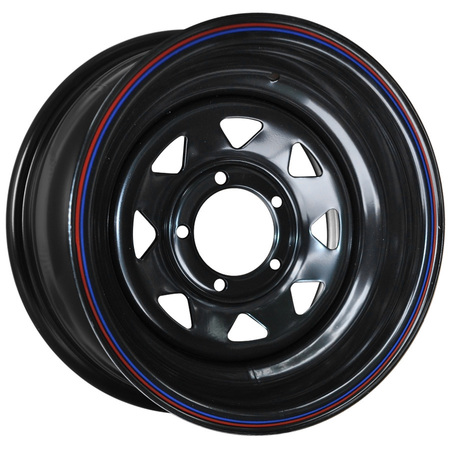 R16 5x139,7 8J ET15 D110 OFF-ROAD Wheels Диск усиленный УАЗ стальной Black (треуг. мелкий)