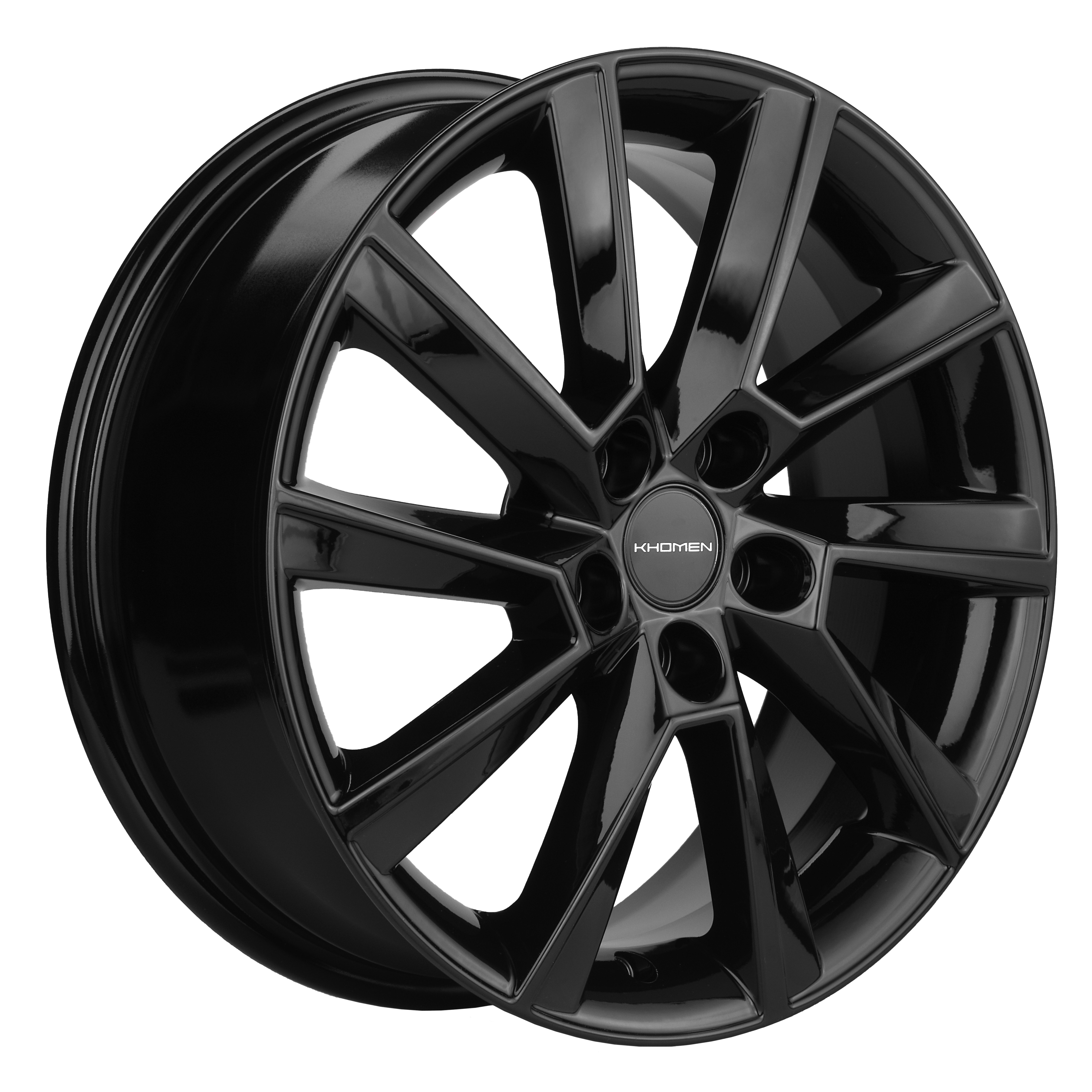 R15 5x100 6J ET40 D57,1 Khomen KHW1507 (Volkswagen Polo) Black