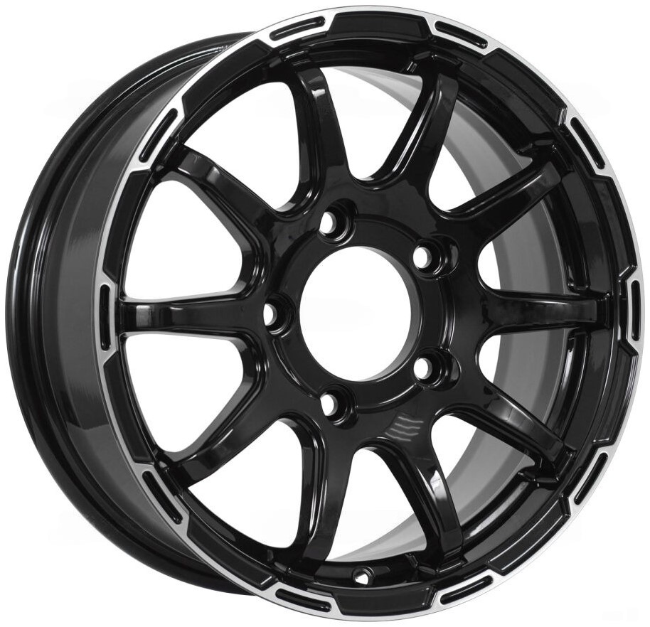 R16 5x139,7 6,5J ET40 D98,1 KDW KD1660 (КС1113-00) Black_Front_Polished