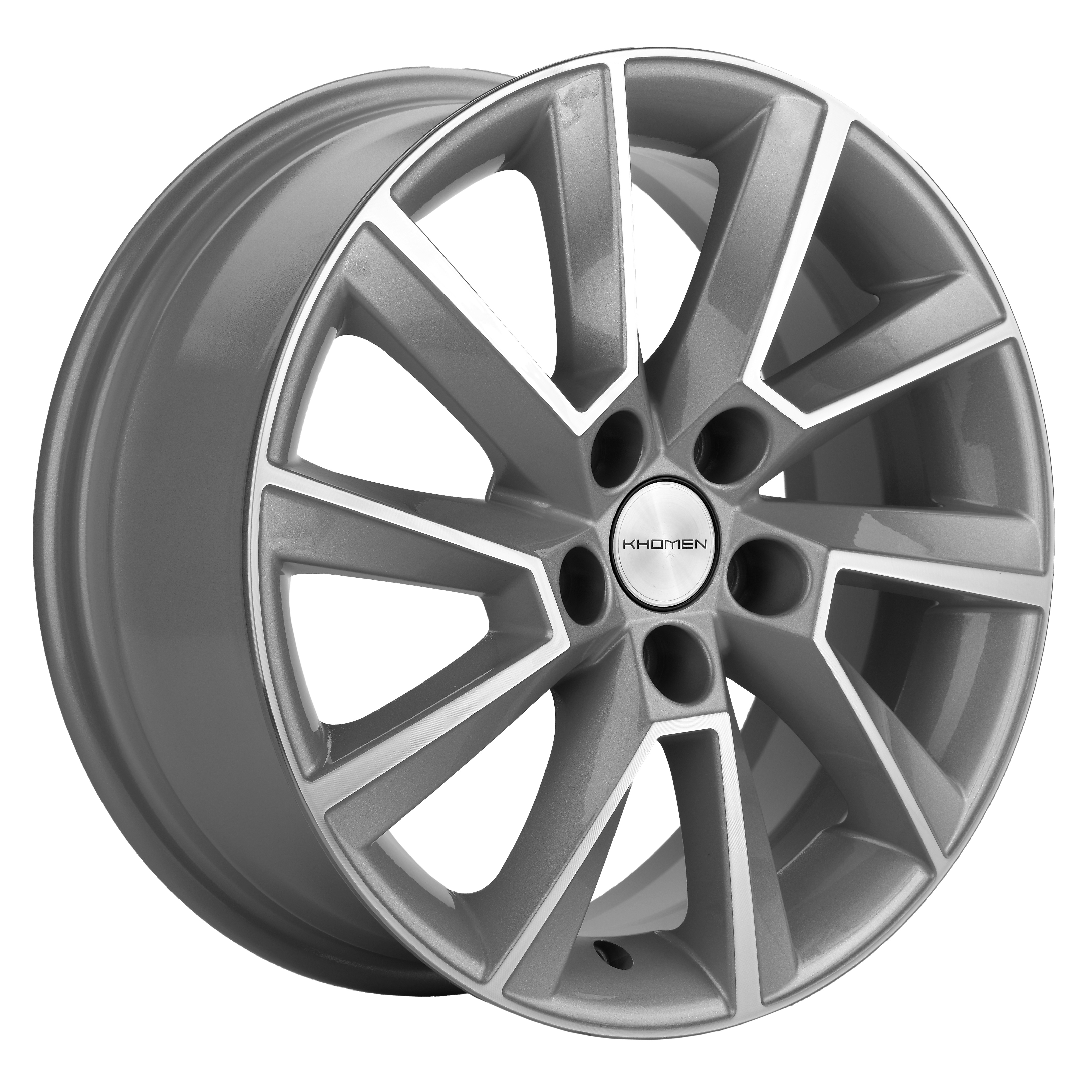 R15 5x100 6J ET40 D57,1 Khomen KHW1507 (Volkswagen Polo) F-Silver-FP