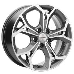 Диск R17 5x114,3 7J ET45 D66,1 Khomen KHW1702 (ZV 17_X-trail) Gray-FP