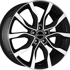 Диск R18 5x114,3 8J ET40 D76 MAK Highlands Black Mirror 