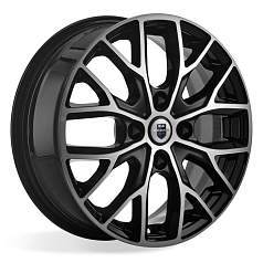 Диск R16 4x100 6J ET41 D60,1 Rapid Лилиом-ориг, (КС891) алмаз черный
