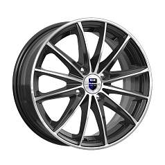 Диск R15 4x100 6J ET45 D67,1 K&K Пойнт Бланк (КС884-04) Алмаз чёрный 