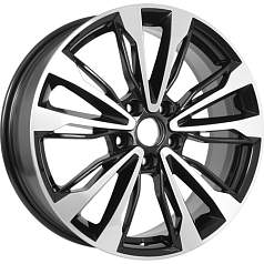 Диск R18 5x114,3 7J ET37 D66,6 KDW KD1830 (КС1135-06) Black_Front_Polished