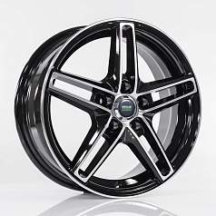 Диск R16 5x112 6,5J ET42 D57,1 Megami MGM-17FF BKF