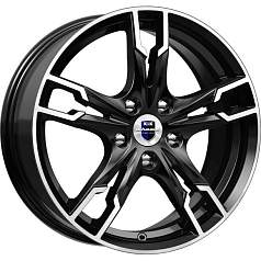 Диск R17 5x112 7J ET40 66,6 K&K Солар (КС875) алмаз черный SK