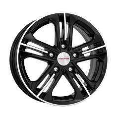 Диск R15 5x108 6J ET50 D63,35 K&K Trinity-оригинал (КС615) алмаз черный 