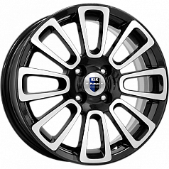 Диск R15 4x100 6J ET43 67,1 K&K Неман (КС717) алмаз черный 