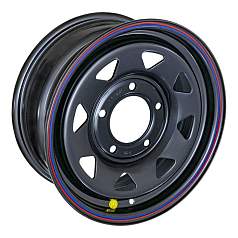 Диск R18 5x127 8J ET30 D71,6 OFF-ROAD Wheels Диск усиленный JEEP стальной Black (треуг. мелкий)