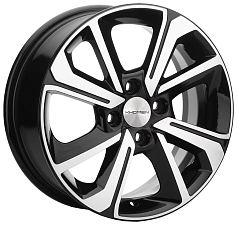 Диск R15 4x100 6J ET50 D60,1 Khomen KHW1501 (Lada Vesta) Black-FP