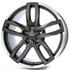 Диск R19 5x150 9J ET58 D110,1 ATS Temperament Blizzard Grey Lip Polished 5 лучей 