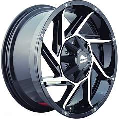 Диск R20 5x150 9J ET35 D110,1 Buffalo BW-422 Gloss-Black-Machined-Face