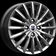 Диск R14 4x100 5,5J ET39 D67,1 К&К Акцент (КС641) дарк платинум