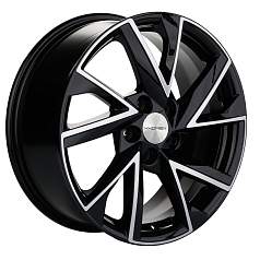 Диск R17 5x108 7J ET43 D65,1 Khomen KHW1714 (ZV 17_DFM AX 7) Black-FP