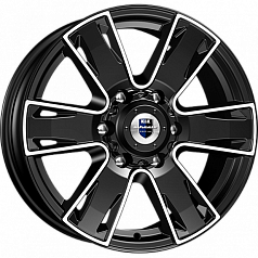 Диск R17 6x127 7J ET40 77,9 K&K Севенна (КС726) алмаз черный