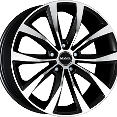 Диск R17 5x112 7J ET54 D57,1 MAK Wolf Black Mirror 