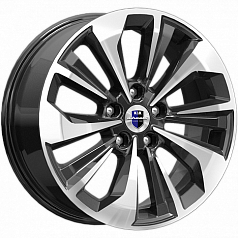 Диск R17 5x114,3 7J ET45 D66,1 К&К Авиор (КС936-10) алмаз черный 