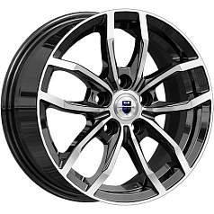 Диск R15 5x100 6,5J ET38 D57,1 K&K Фрост (КС1048) алмаз чёрный